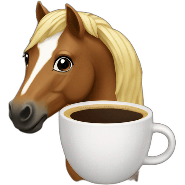 horse coffee emoji