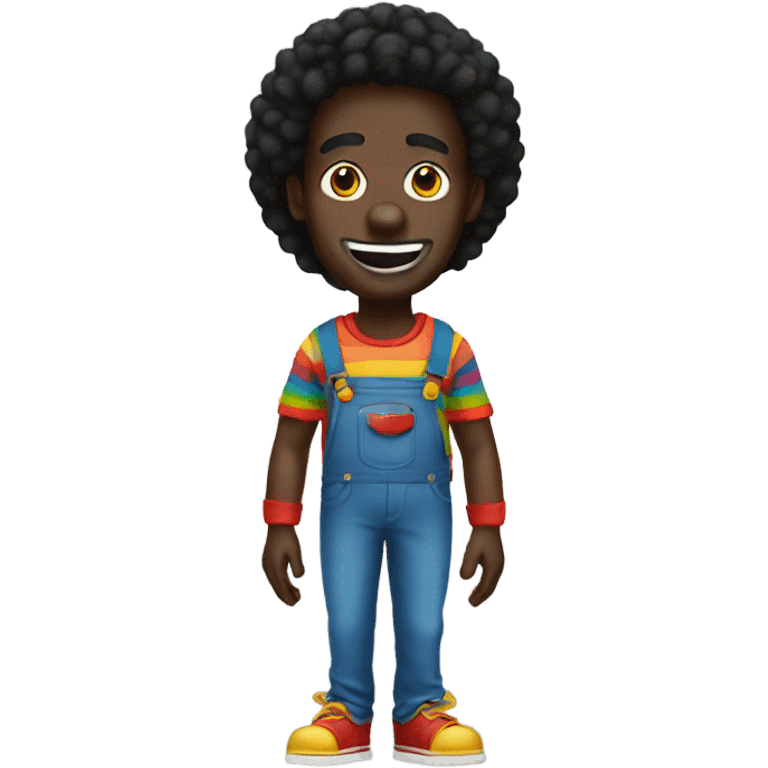 Black guy with clown emoji