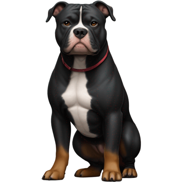 99% Black American Bully front  emoji