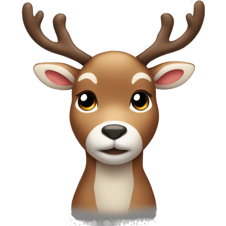 Cute reindeer emoji