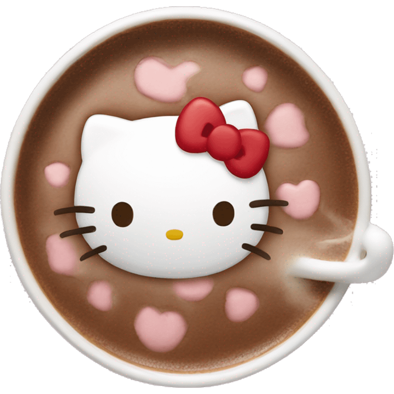 Hello kitty with hot chocolate  emoji