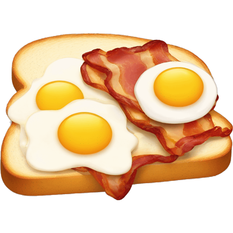 eggs and bacon and toast emoji