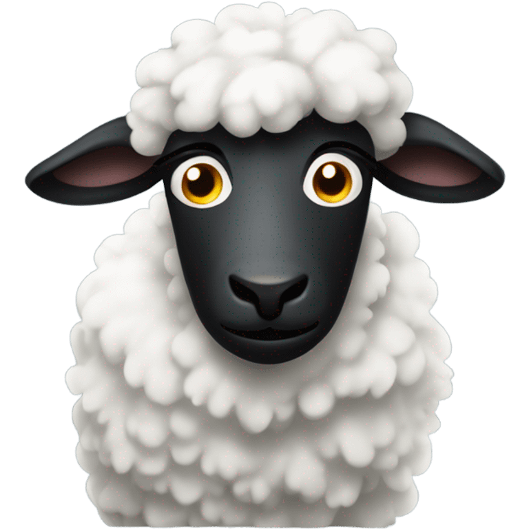 Black sheep with torn horns and white  emoji