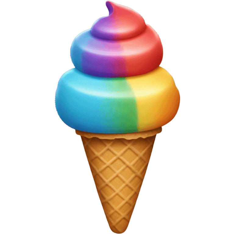 Rainbow ice cream emoji