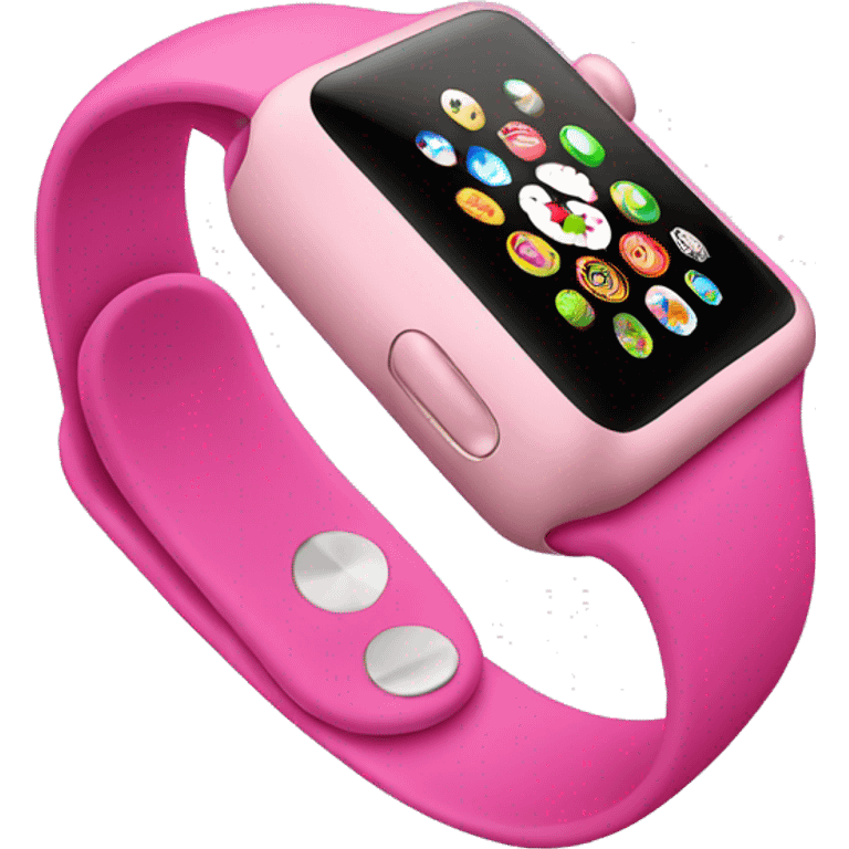 Pink Apple Watch  emoji