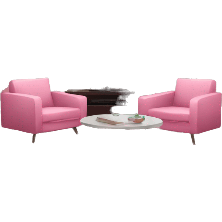 Pink pretty Living room sofa tv table emoji