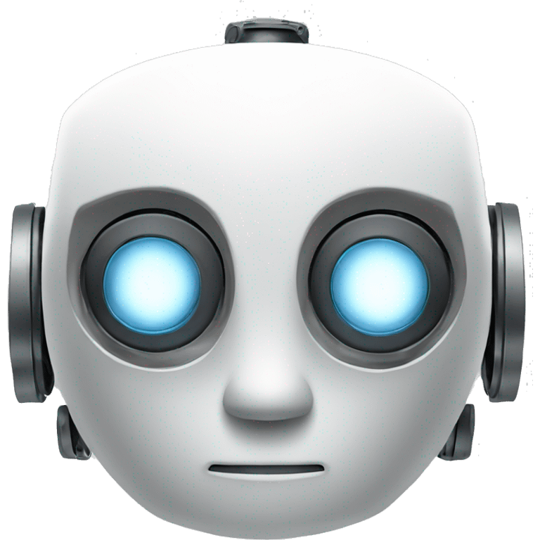 mechanical robot white. the head or top of the robot emoji