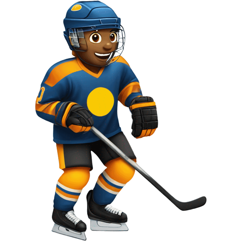 Solar panel hockey player  emoji