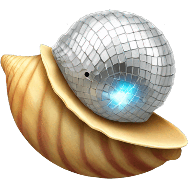 Shell with disco ball  emoji