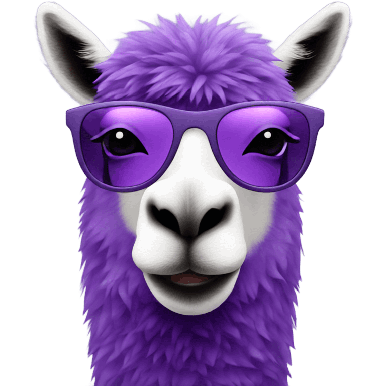 Lama that’s purple wearing sunglasses emoji