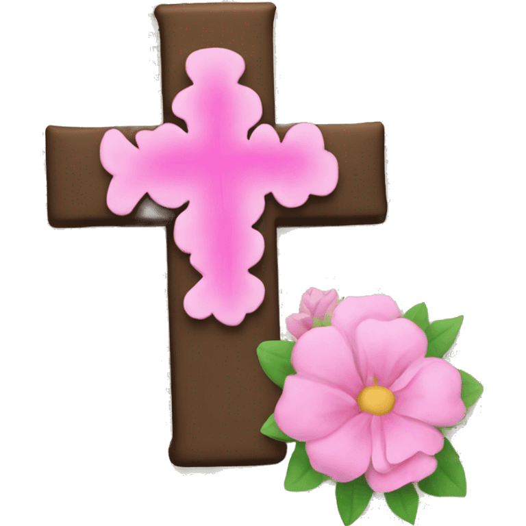 Bible, pink, flowers, cross emoji