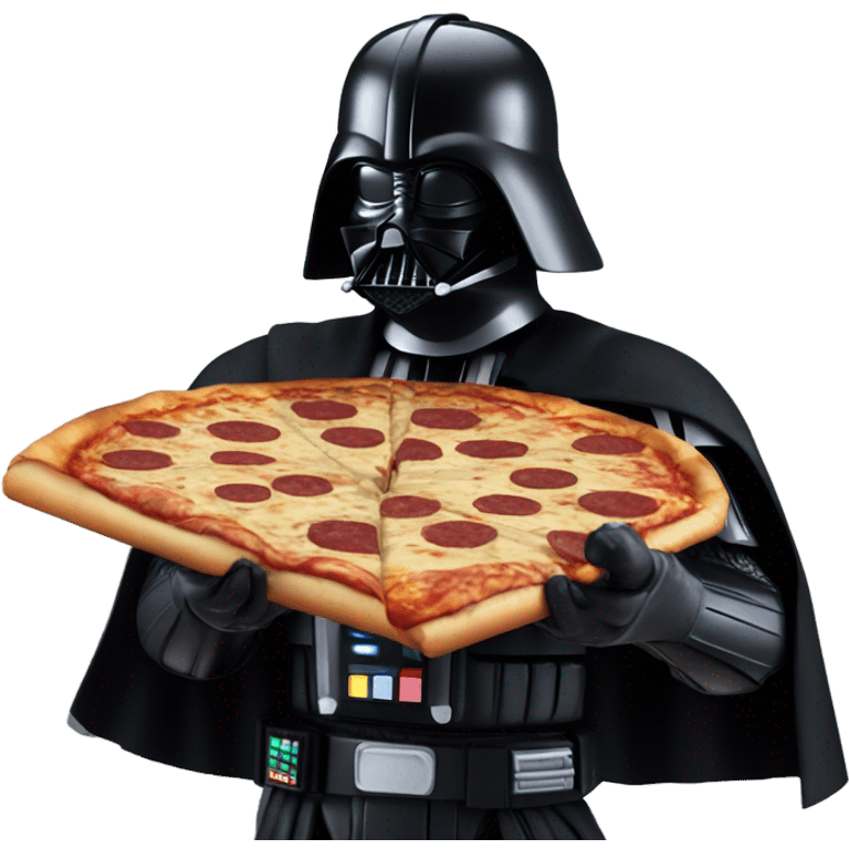 Darth Vader holding Pizza ￼ emoji