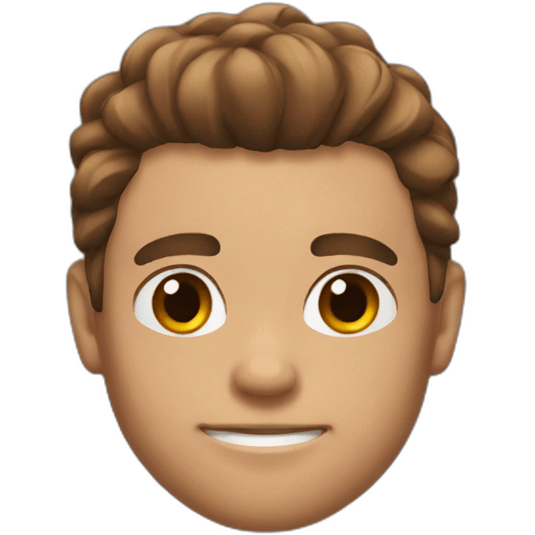 Muscular men brown hair emoji