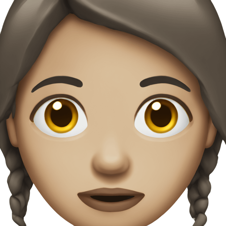 Woman zombie with straight dark brown hair emoji