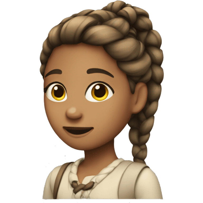 girl with a braid emoji