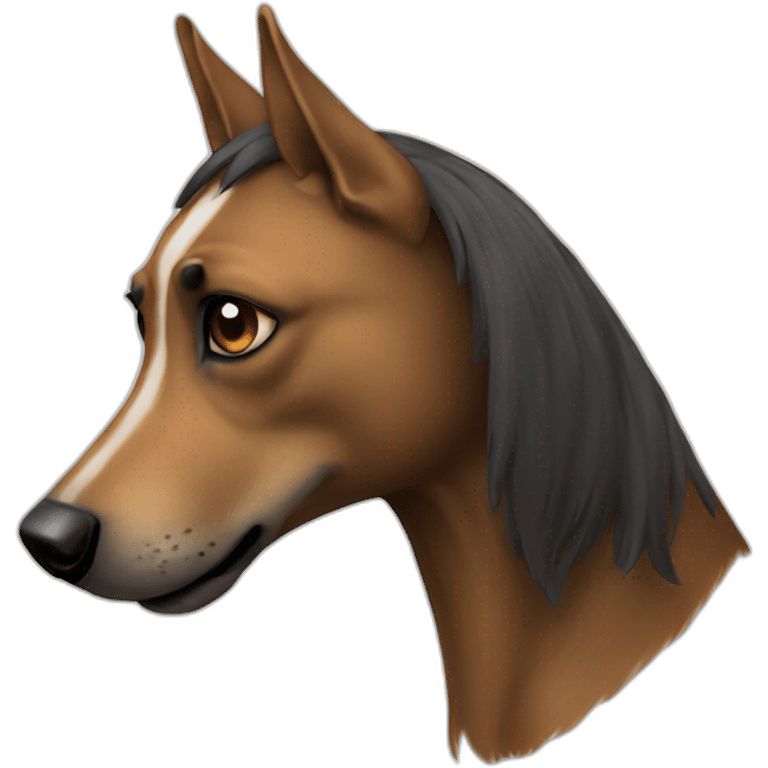 Chien sur cheval emoji