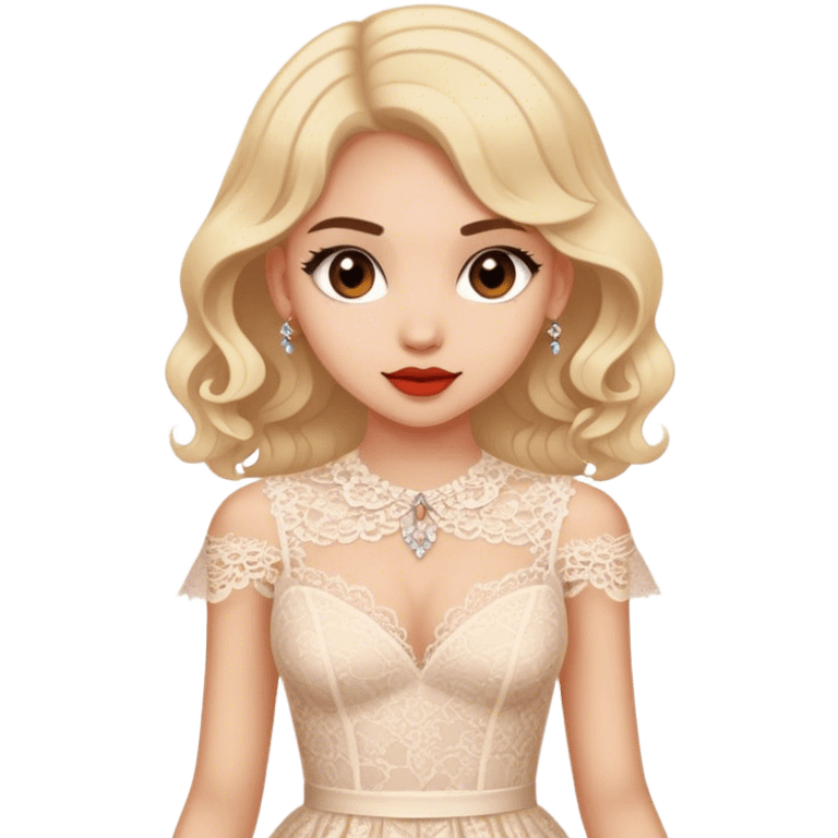 Coquette lace girly emoji