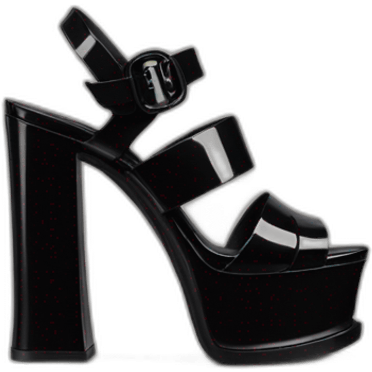 Ysl TRIBUTE PLATFORM SANDAL black PATENT LEATHER emoji