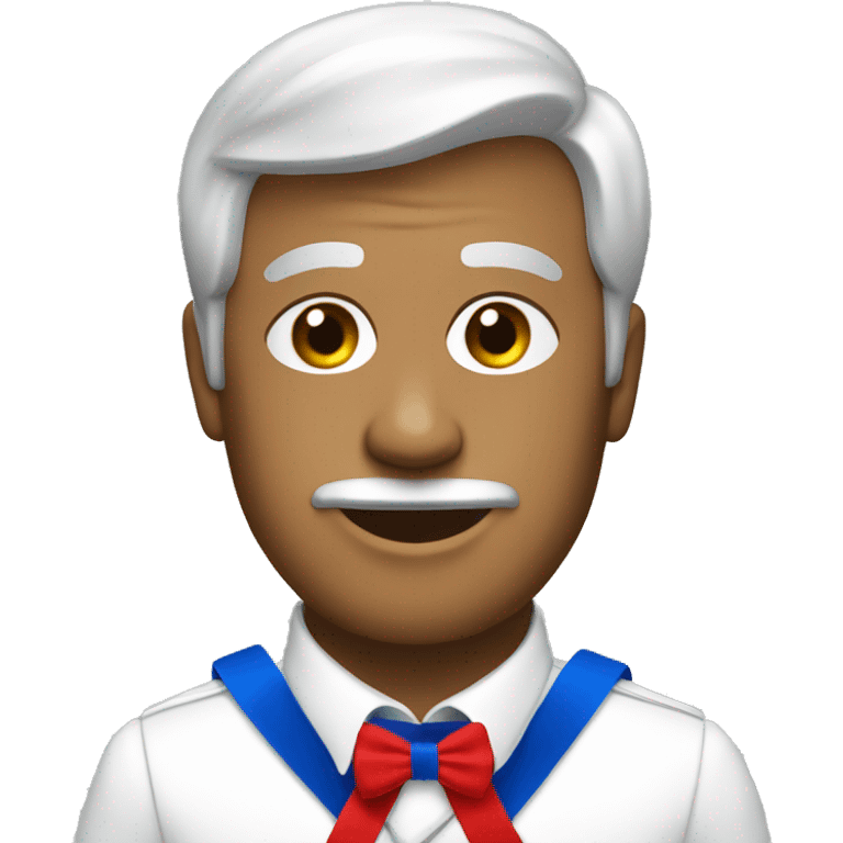 Mayor with red white blue ribbon emoji