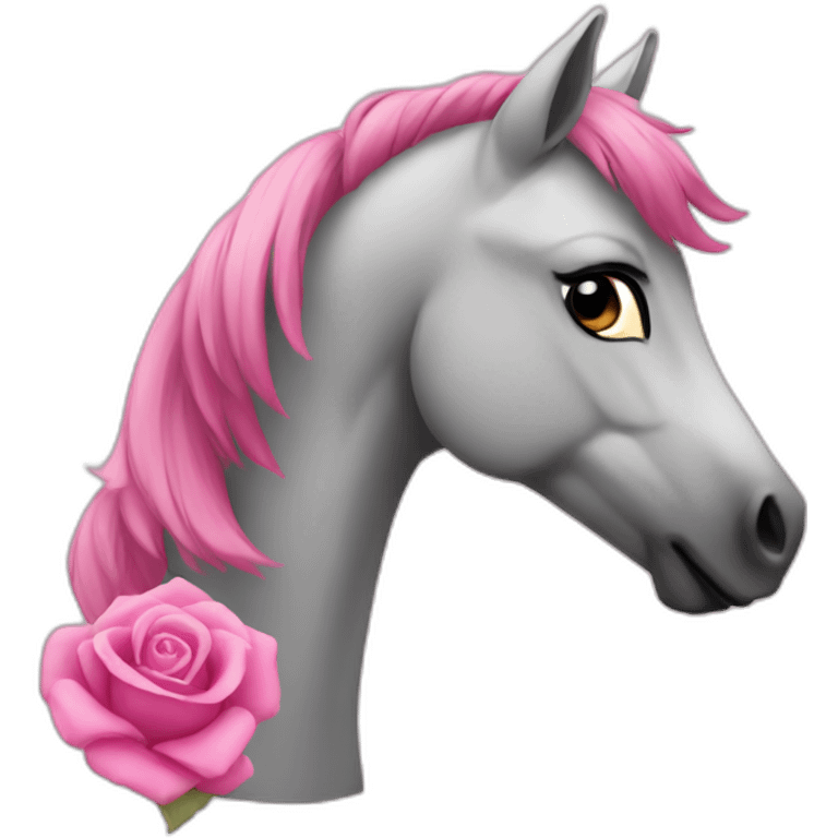 un poney rose emoji