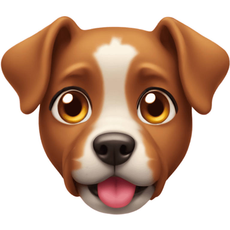 A dog with heart eyes cartoon emoji