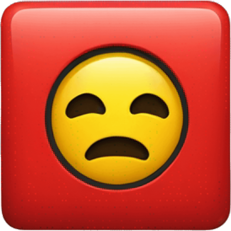 a black and red rectangle with a medium-sized yellow circle in the middle emoji