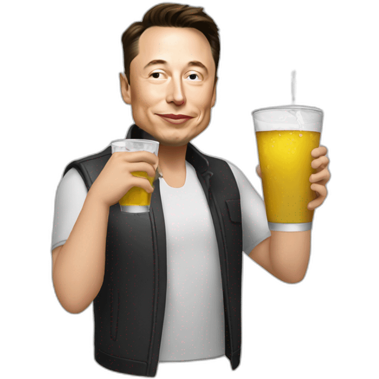 elon musk drinking emoji