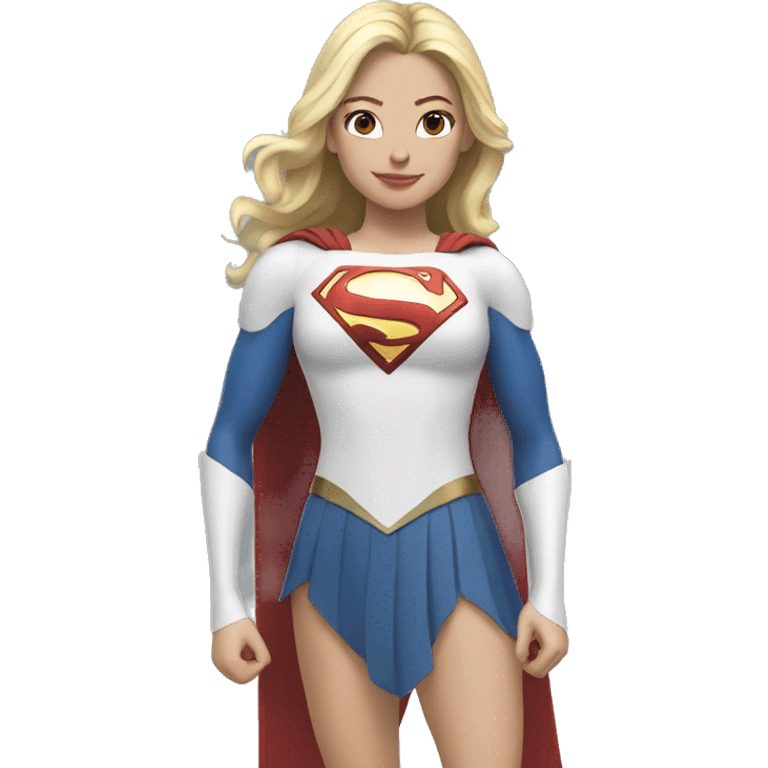 supergirl in white emoji