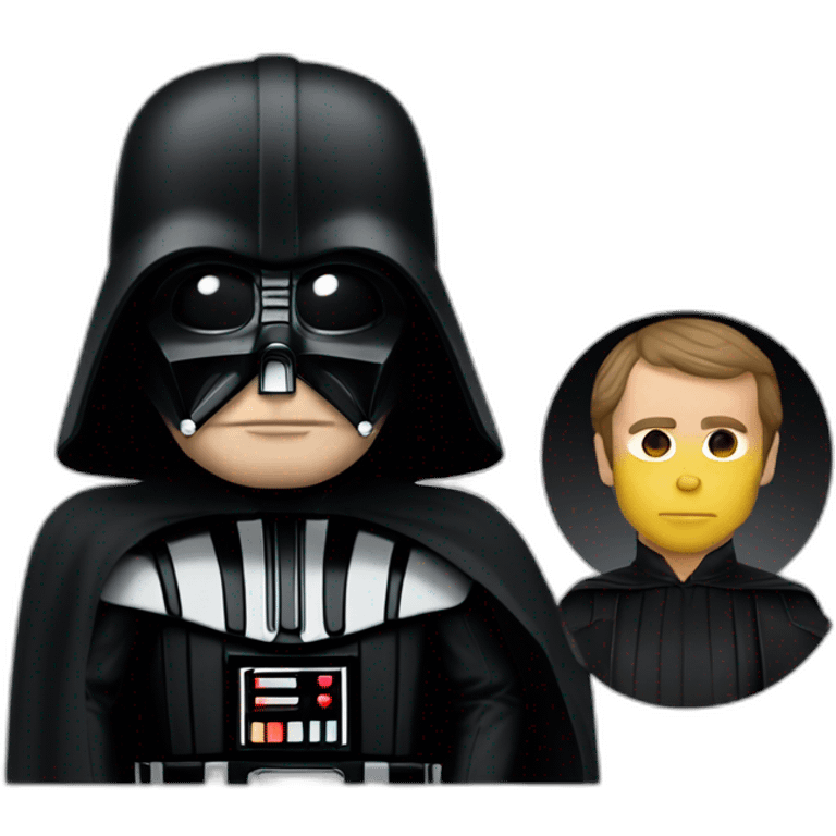 Macron en dark vador emoji