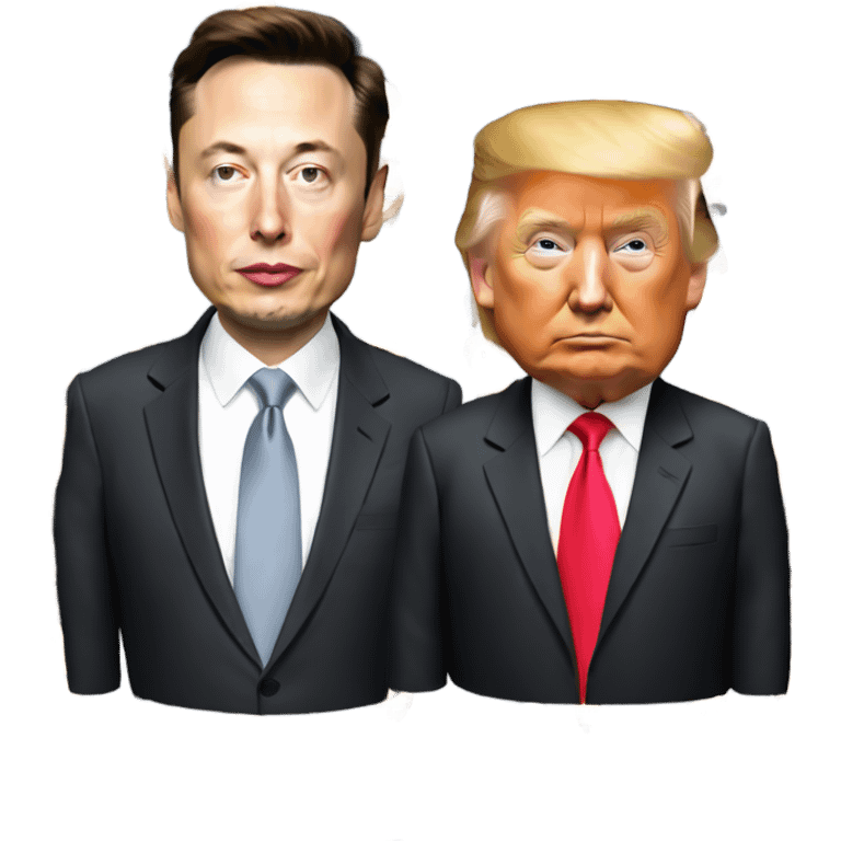 Elon Musk + Donald Trump emoji