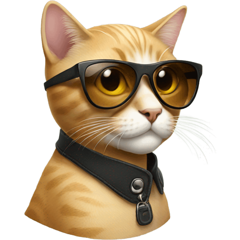 Cat with sunglasses emoji