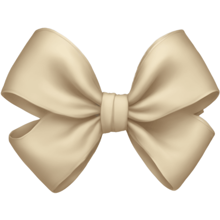 An aesthetic light beige sort of off-white bow emoji