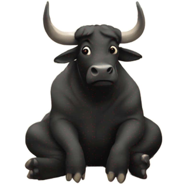 bull sitting in a classroom emoji