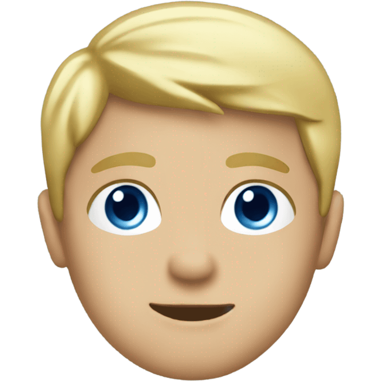 blonde boy with blue eyes in a black suit  emoji