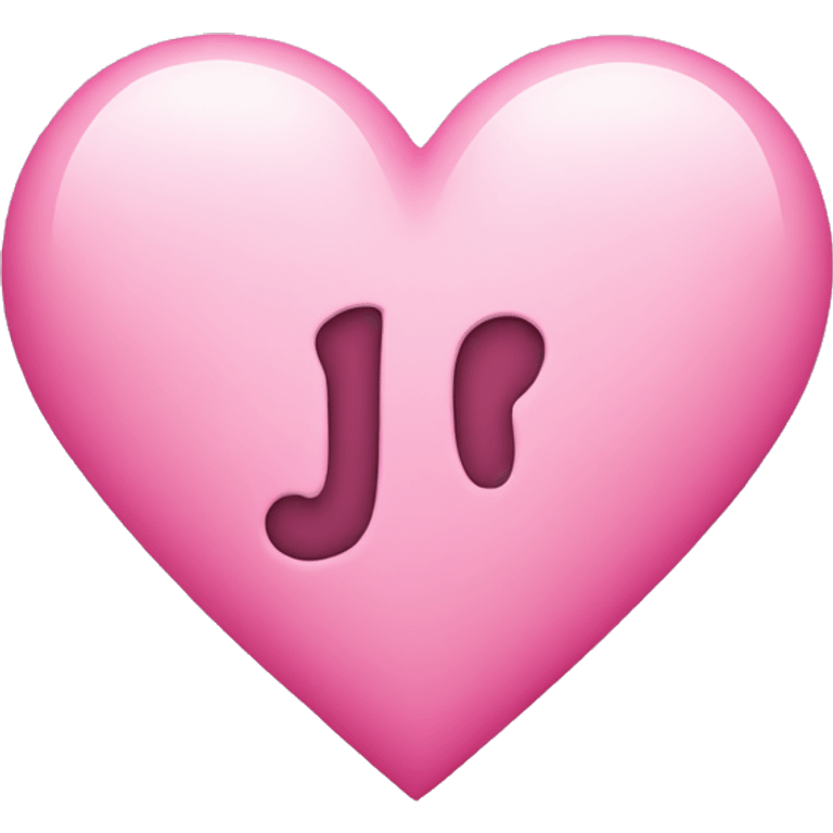 A pink heart with a the letter j in the middle  emoji