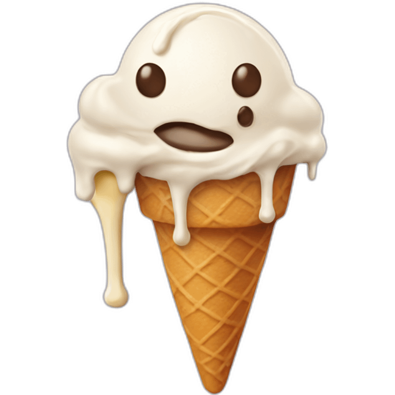 melting ice cream emoji