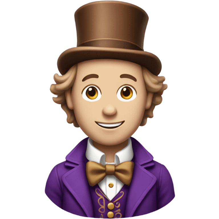 Willy wonka white skin brown hair emoji