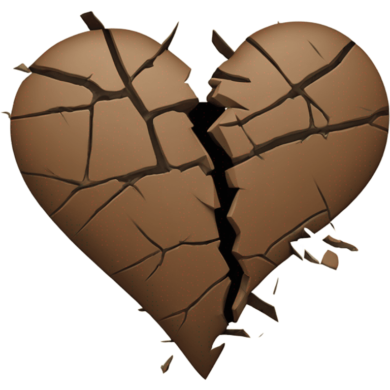 brown broken heart emoji