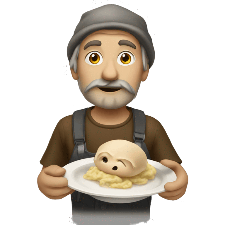 tramp with a pelmeni emoji