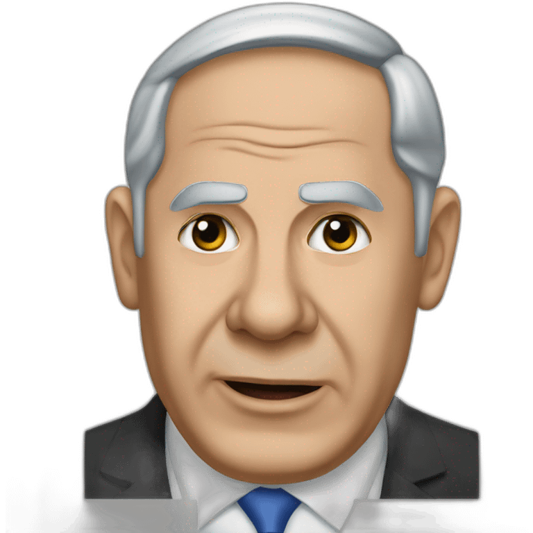 Benjamin Netanyahu scare emoji