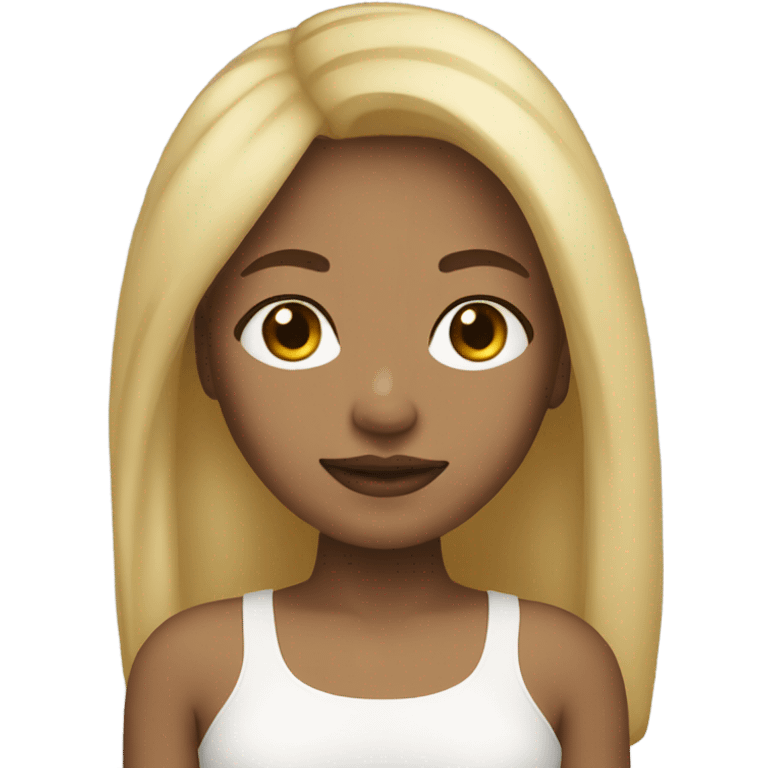 light skin girl with blonde hair emoji