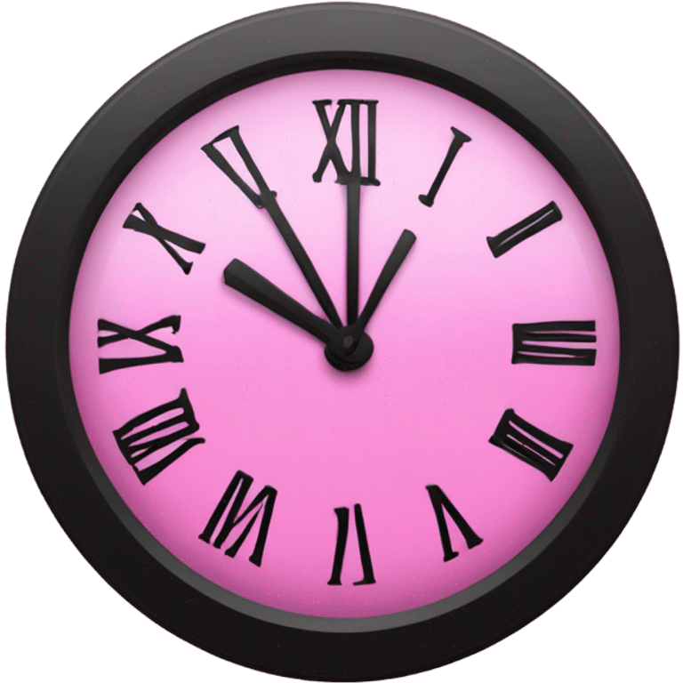 Pink clock emoji