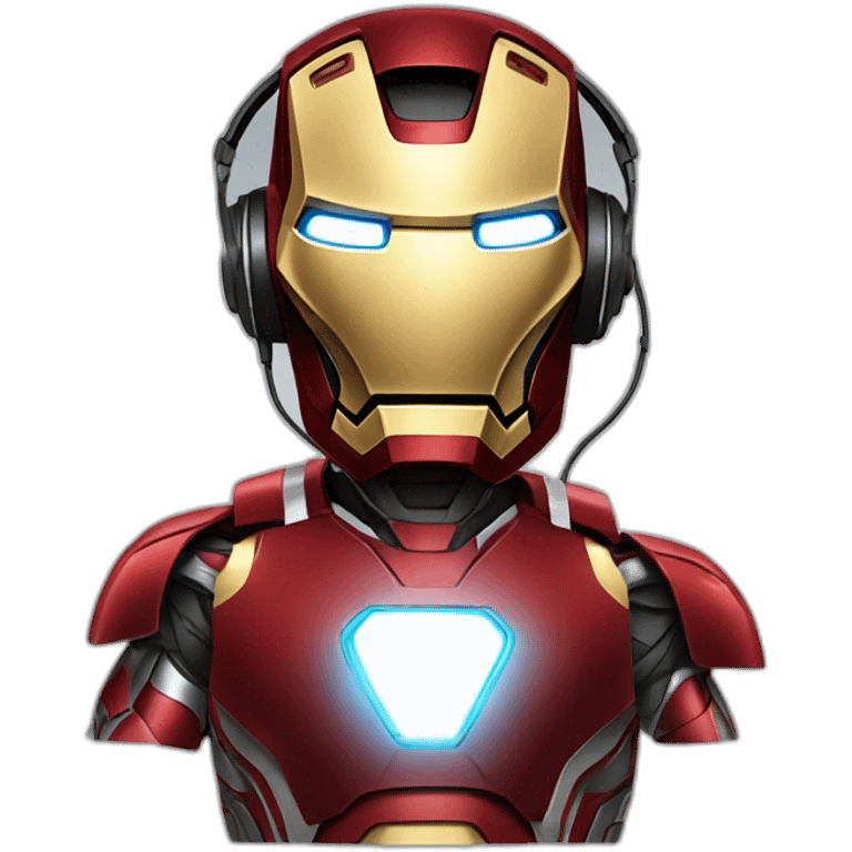 iron man as a dj emoji