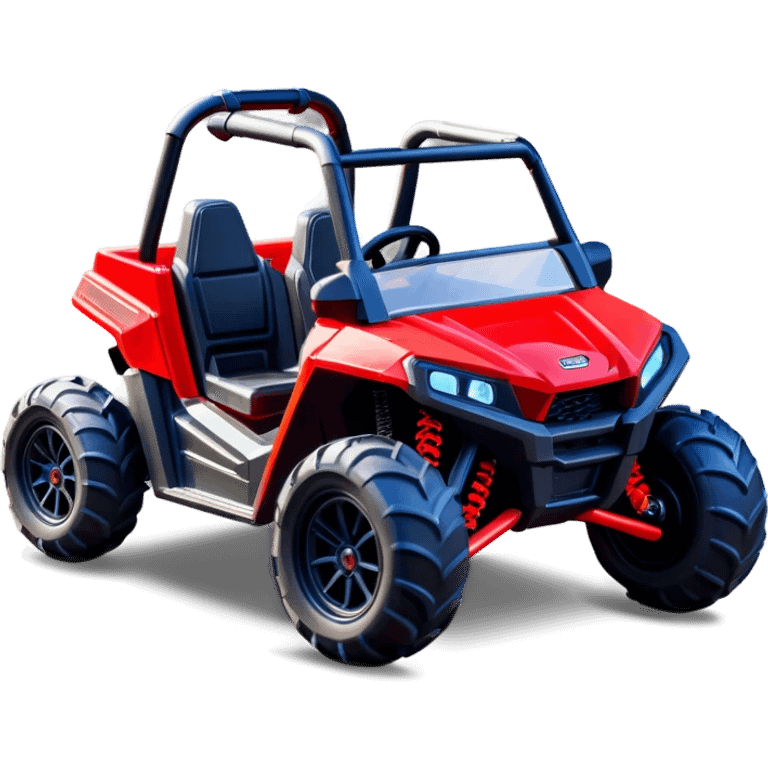 red ride on toy UTV for kids with no roof emoji