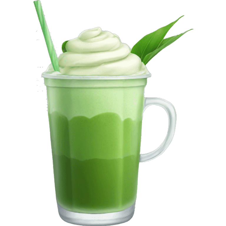 Iced matcha latte emoji