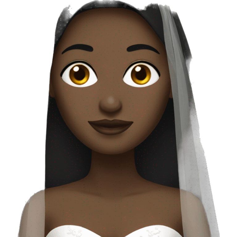 Bride with black veil emoji