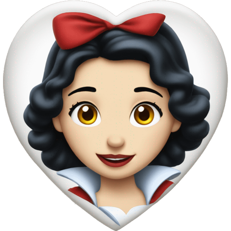 Snow white heart emoji