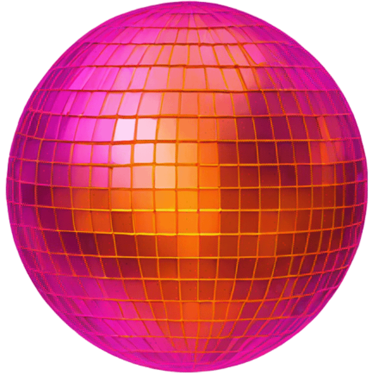 Pink disco ball orange  emoji