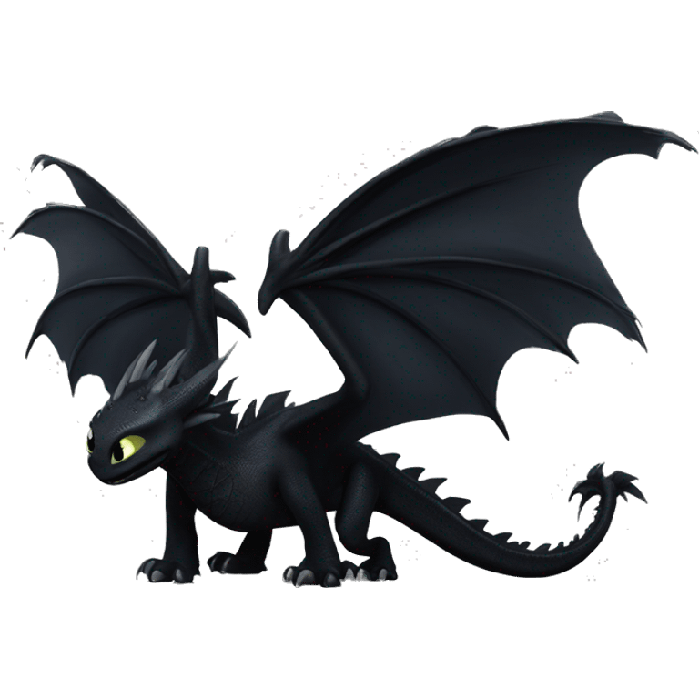 Dragón negro furia nocturna how to train your dragon emoji