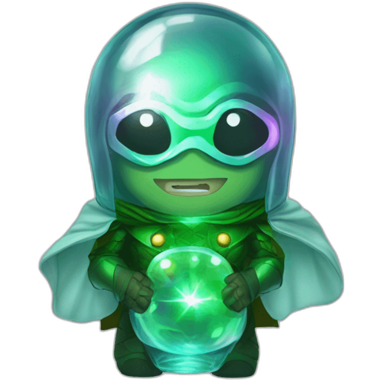 Electric bubble glass mysterio emoji